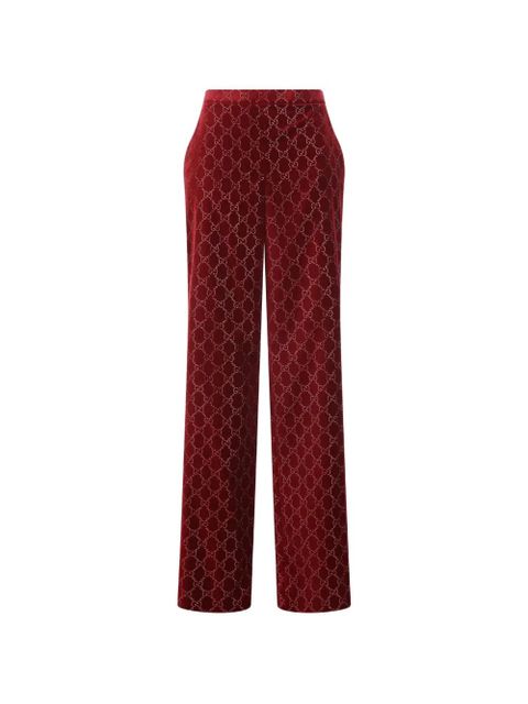 Gucci velvet trousers - Red - zdjęcie produktu nr 1