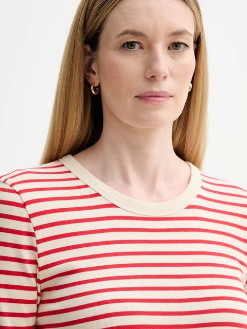 Marc O'Polo longsleeve bawełniany kolor czerwony 600207452011