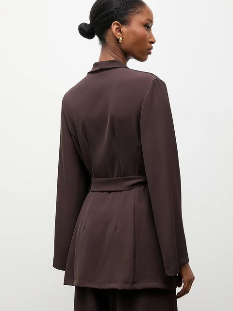 Answear.LAB marynarka kolor brązowy jednorzędowa gładka - zdjęcie produktu nr 2