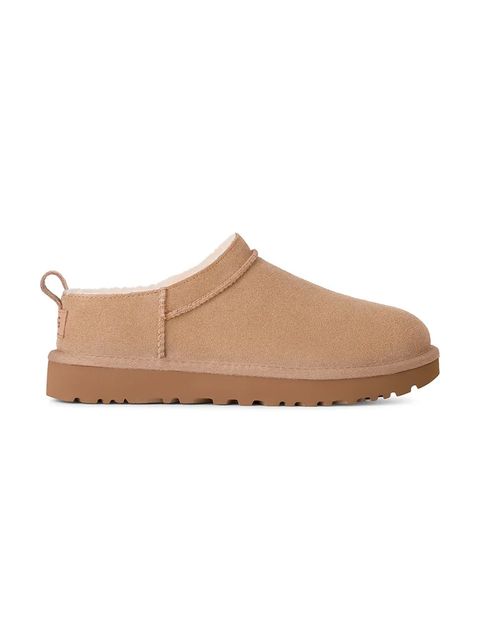 UGG kapcie zamszowe Classic Micro kolor beżowy 1173891.SAN - zdjęcie produktu nr 1