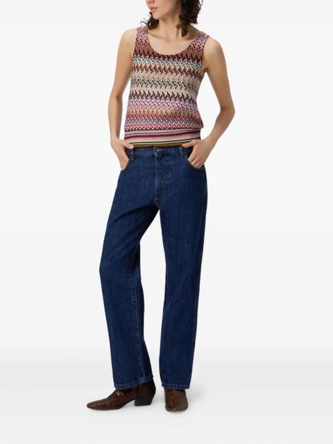 Missoni five-pocket cotton bootcut jeans - Blue