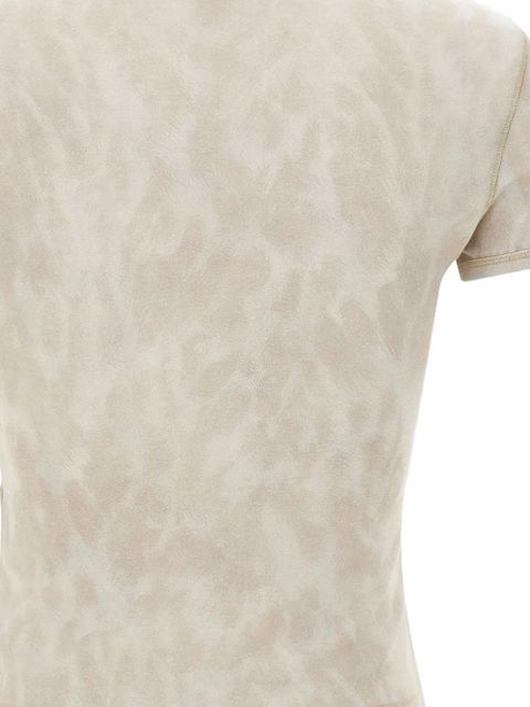 Diesel faux-fur effect cropped T-shirt - Neutrals