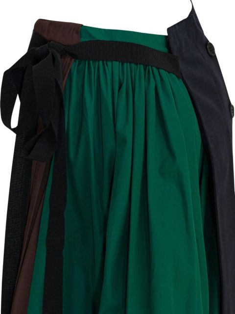 Prada pleated wrap skirt - Blue