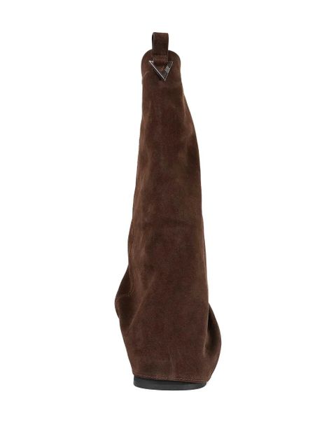 The Attico Robin suede combat boots - Brown - zdjęcie produktu nr 2