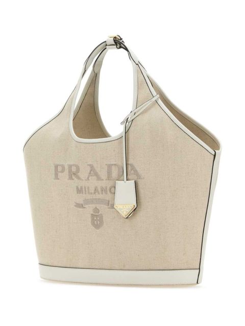 Prada canvas tote bag - Neutrals