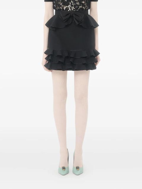 Valentino Garavani ruffled mini skirt - Black