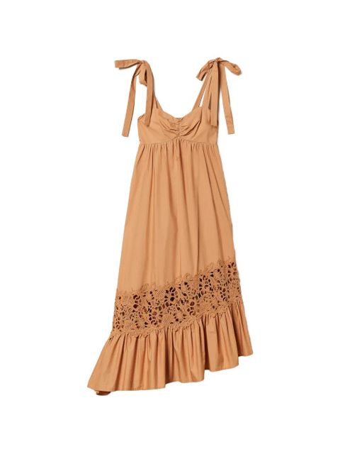 TWINSET macramé asymmetric dress - Neutrals - zdjęcie produktu nr 1