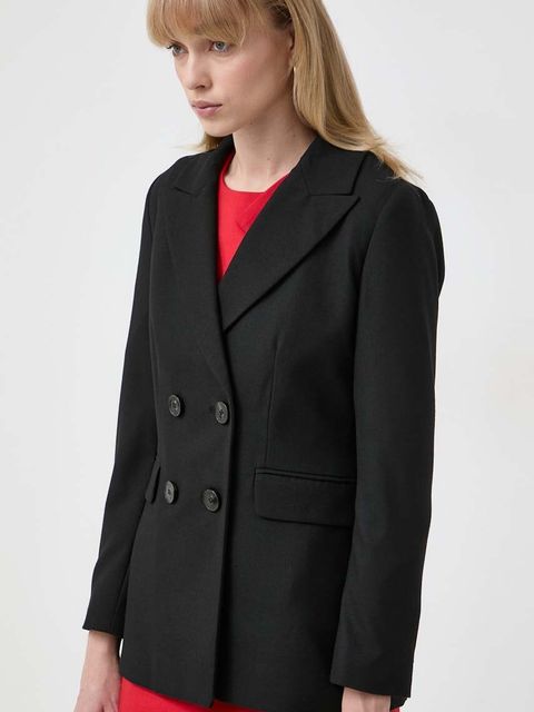 Marella marynarka kolor czarny dwurzędowa gładka - zdjęcie produktu nr 1