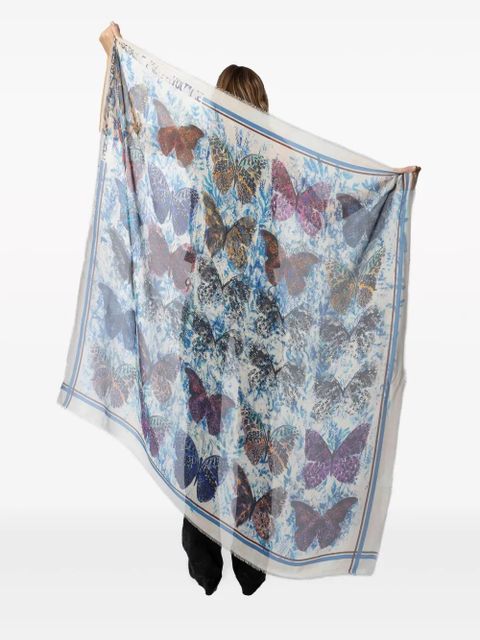 Zadig&Voltaire Kerry printed modal scarf - Blue