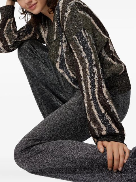 Missoni metallic-effect flared trousers - Grey