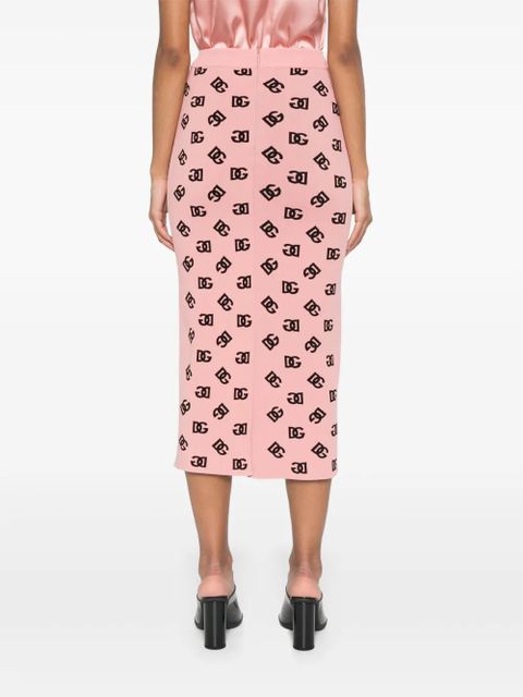Dolce & Gabbana DNA DG-jacquard pencil skirt - Pink