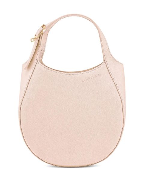 Longchamp small Le Foulonné grained-leather tote bag - Neutrals