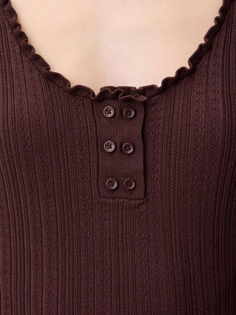 Claudie Pierlot ruffled tank top - Brown