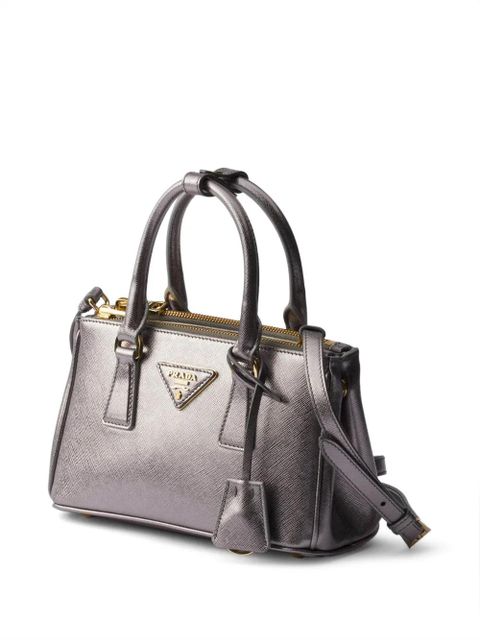 Prada mini Galleria leather tote bag - Grey