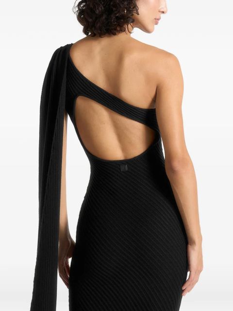 Manière De Voir Laya asymmetric scarf maxi dress - Black