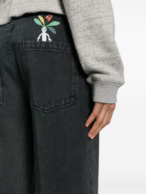 LOEWE x Suna Fujita wide-leg jeans - Black