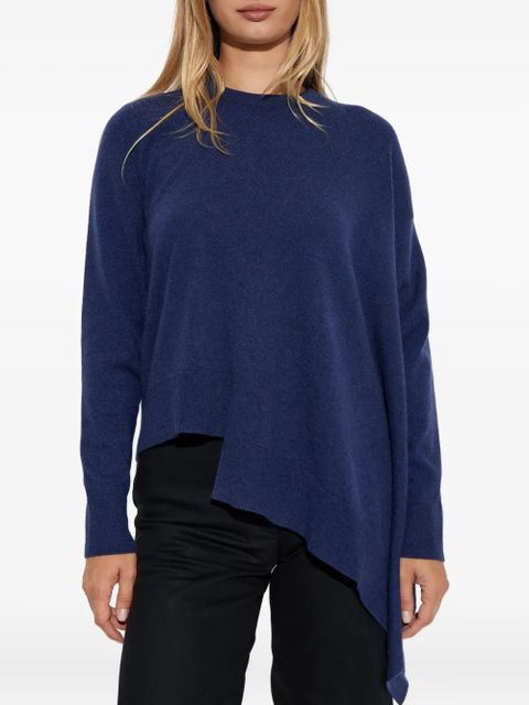 Alexander McQueen asymmetric cashmere sweater - Blue