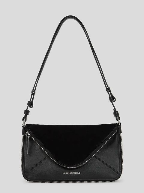 Karl Lagerfeld torebka skórzana K/HARDWARE kolor czarny A3W30083 - zdjęcie produktu nr 1
