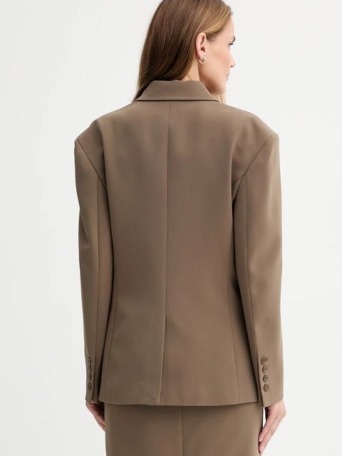 ISABELLE BLANCHE marynarka kolor zielony dwurzędowa gładka IS25FW-J049-T001