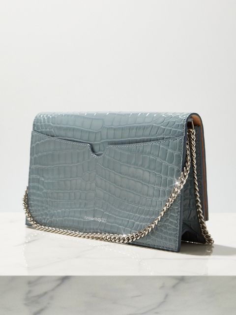 ALEXANDER MCQUEEN - Niebieska torebka z czaszką