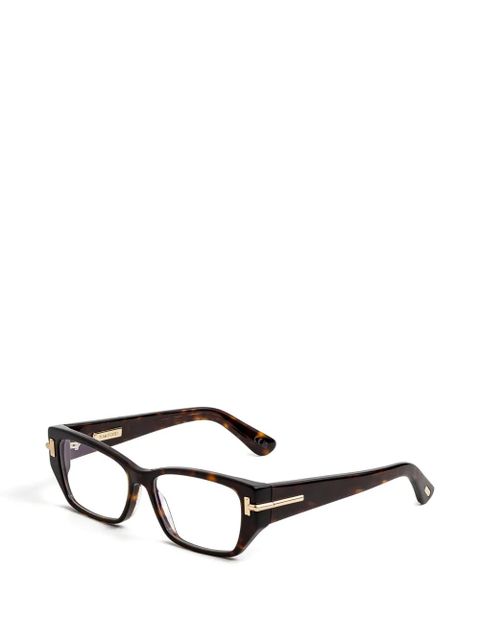 TOM FORD Eyewear geometric frame glasses - Brown - zdjęcie produktu nr 2