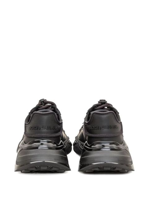 Dolce & Gabbana logo-patch panelled sneakers - 8B956|NERO/NERO