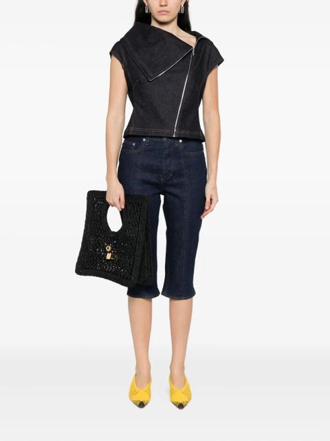 Jacquemus zip-front asymmetrical top - Blue - zdjęcie produktu nr 2
