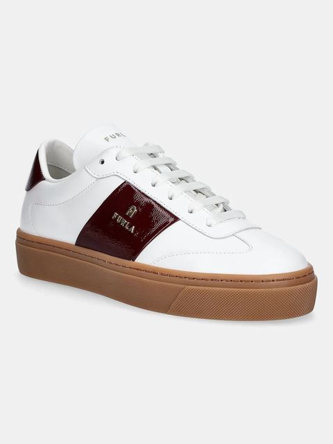 Furla sneakersy skórzane Enjoy Lace-Up Sneaker damskie kolor biały YI79ENJ BX3711 4236S - zdjęcie produktu nr 1