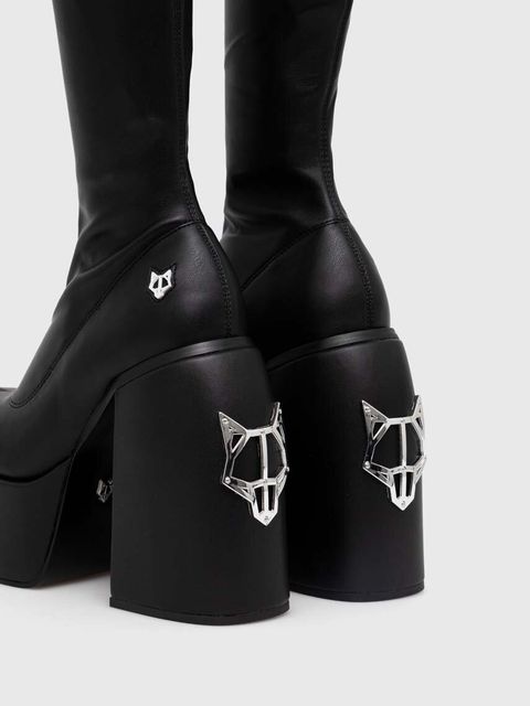 Naked Wolfe kozaki Spice damskie kolor czarny na słupku