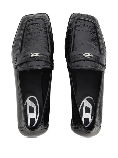Diesel D-Amber logo heeled pump - Black