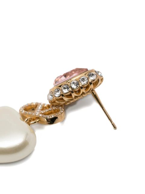 Valentino Garavani heart drop earrings - Gold