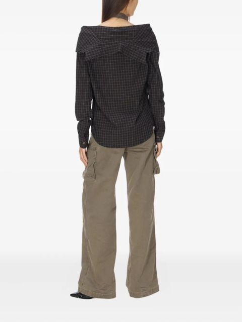 OUR LEGACY checked long-sleeve shirt - Black