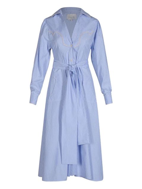 Johanna Ortiz Vela De Cruz striped midi dress - Blue - zdjęcie produktu nr 1