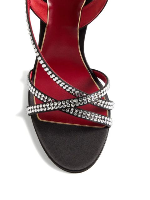 Valentino Garavani 105mm Dans Le Foyer crystal-embellished slingback sandals - Black