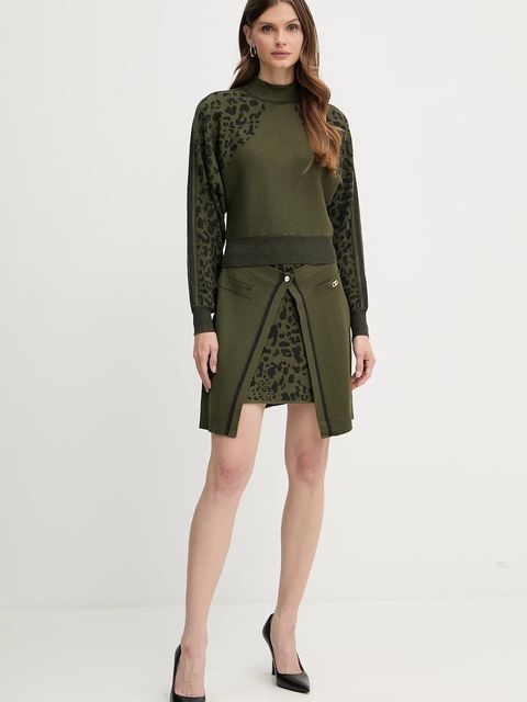 Liu Jo spódnica kolor zielony mini prosta TF5175.MS49I - zdjęcie produktu nr 2