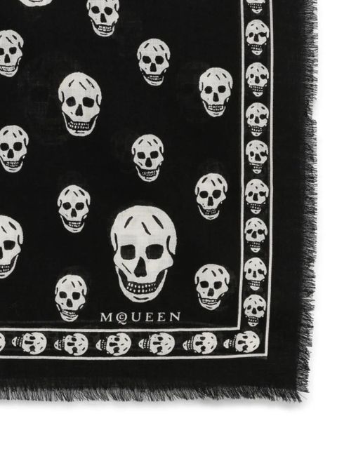 Alexander McQueen Classic Skull scarf - Black - zdjęcie produktu nr 2