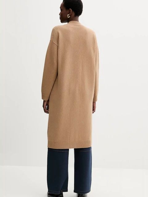 Weekend Max Mara kardigan wełniany GODEZIA damski kolor beżowy lekki 2525346042600 - zdjęcie produktu nr 2