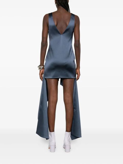 JW Anderson V-neck draped-hem dress - Blue