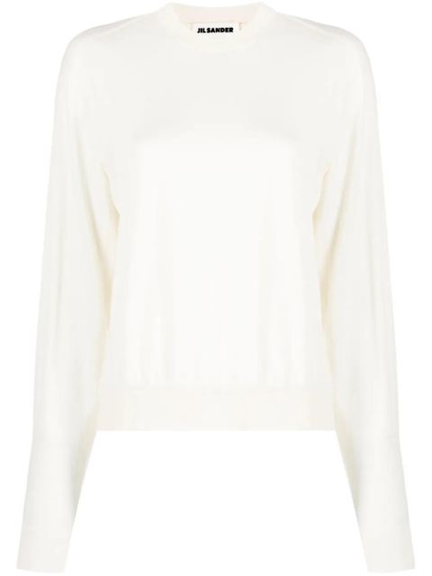 Jil Sander ribbed crew neck jumper - White - zdjęcie produktu nr 1