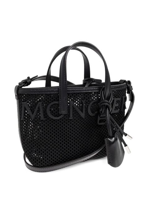 Moncler logo-lettering tote bag - Black