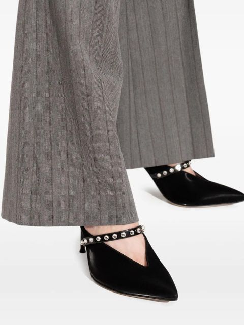 Alexander McQueen crystal-embellished slingback pumps - Black - zdjęcie produktu nr 2