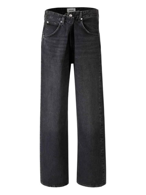 AGOLDE buttoned straight-leg jeans - Black - zdjęcie produktu nr 1