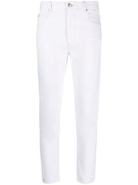 MARANT ÉTOILE Nea cotton slim-fit trousers - White - zdjęcie produktu nr 1