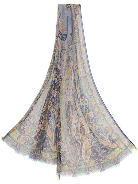 ETRO paisley-print silk scarf - Blue - zdjęcie produktu nr 1