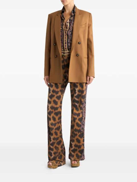 ETRO double-breasted Pegaso-buttons blazer - Brown - zdjęcie produktu nr 2