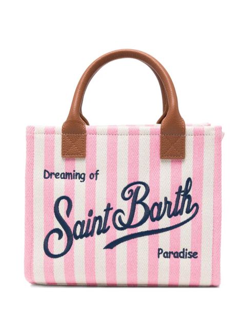 MC2 Saint Barth Vanity medium striped-pattern tote bag - Pink - zdjęcie produktu nr 1