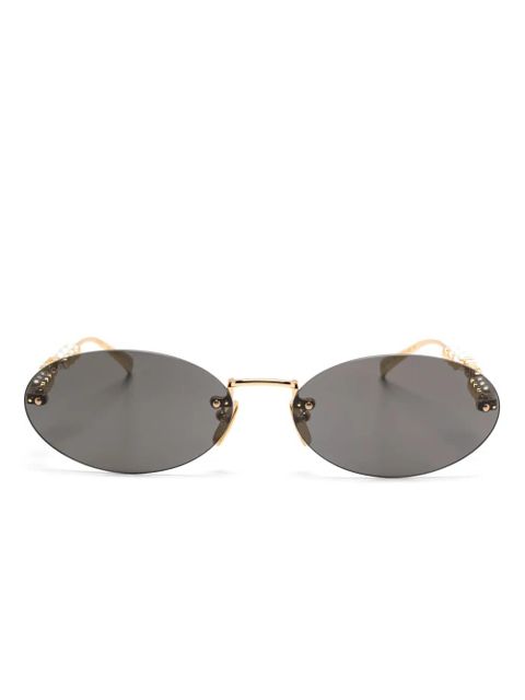 Gucci Eyewear oval-frame sunglasses - Gold - zdjęcie produktu nr 1