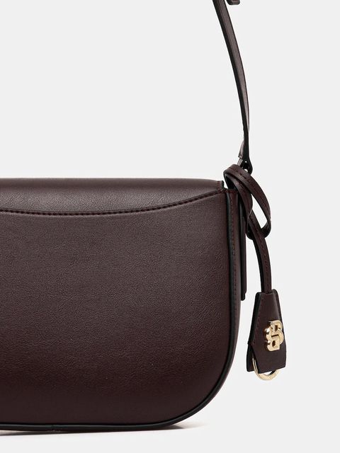 BOSS torebka skórzana kolor fioletowy 50547756