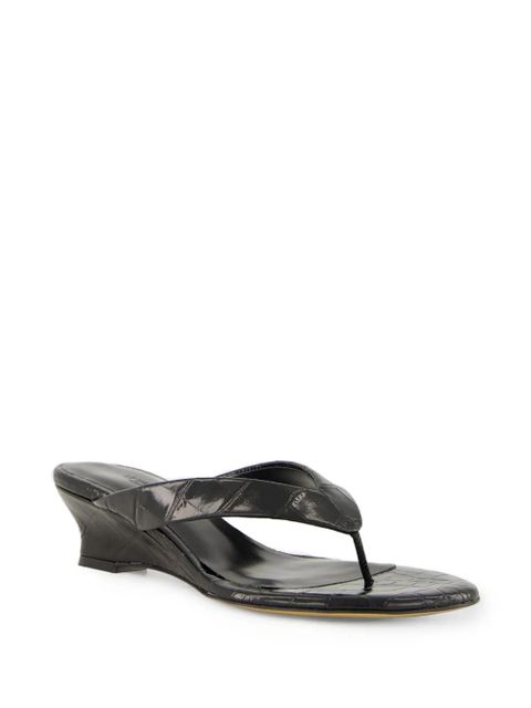 Le Monde Beryl 40mm micro wedge thong sandals - Black