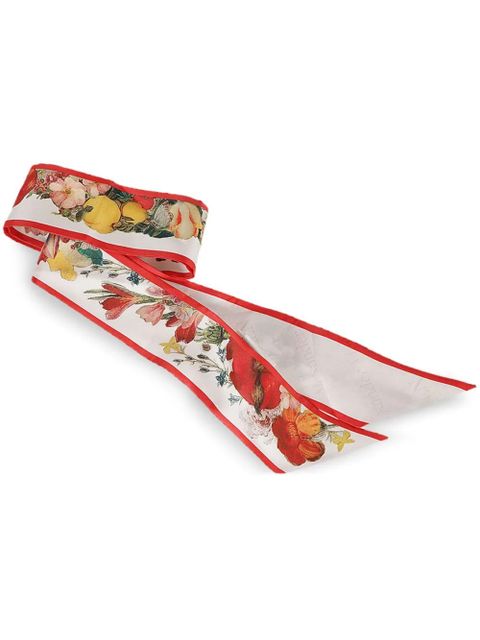 Alexander McQueen floral-jacquard silk scarf - White - zdjęcie produktu nr 1